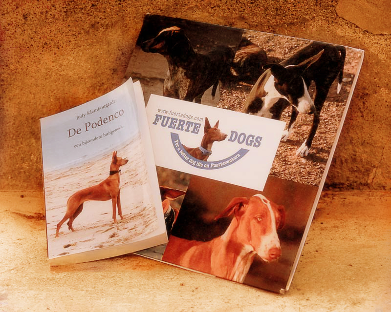 boeken::Judy Kleinbongardt, "De podenco, een bijzondere huisgenoot"<br /><br />&<br /><br />Het Fuertedogs Podenco boek 2009 podi-boek